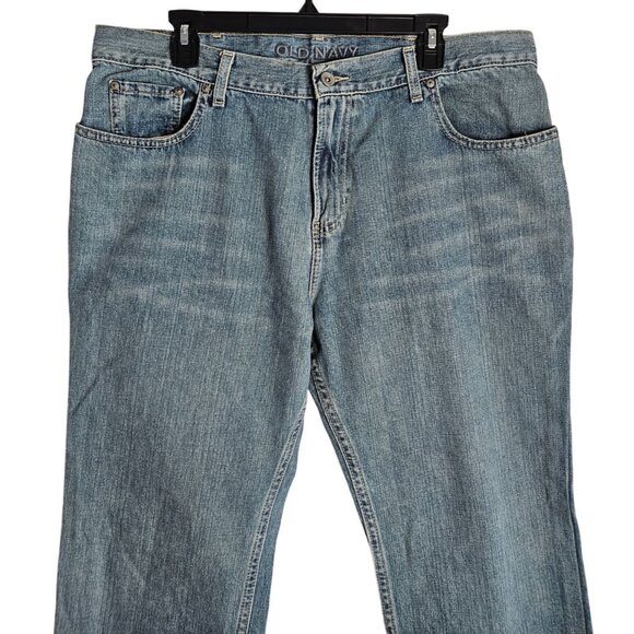 Old Navy Mens 2008 Boot-Cut Jeans 36x32 Denim Blue Y2K Casual Wear - Picture 3 of 9